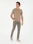 Erkek Vizon Slim Fit Bisiklet Yaka Merserize Basic T-Shirt 50305451-VR052 4