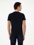 Erkek Lacivert Slim Fit Bisiklet Yaka Merserize Basic T-Shirt 50305451-VR033 5