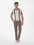 Erkek Ekru Slim Fit Apaş Yaka Triko T-Shirt 50300805-VR019 4