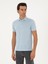 Erkek Açık Mavi Slim Fit Basic Tişört 50284769-VR095 1