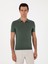 Erkek Koyu Yeşil Slim Fit Apaş Yaka Triko T-Shirt 50313020-VR079 1