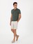 Erkek Koyu Yeşil Slim Fit Apaş Yaka Triko T-Shirt 50313020-VR079 4