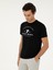 Erkek Siyah Slim Fit Bisiklet Yaka Desenli T-Shirt 50301469-VR046 1