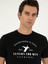 Erkek Siyah Slim Fit Bisiklet Yaka Desenli T-Shirt 50301469-VR046 2