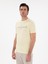 Erkek Sarı Regular Fit Bisiklet Yaka Desenli T-Shirt 50301489-VR044 1