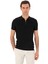 Erkek Siyah Slim Fit Fermuarlı Polo Yaka Triko T-Shirt 50300834-VR046 1