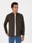 Erkek Koyu Haki Regular Fit %100 Keten Gömlek 50303617-VR111 3