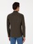 Erkek Koyu Haki Regular Fit %100 Keten Gömlek 50303617-VR111 5