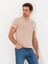 Erkek Bej Bisiklet Yaka Slim Fit T-Shirt 50266621-VR011 2