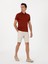 Erkek Kiremit Slim Fit Polo Yaka Pamuklu Basic T-Shirt 50300934-VR031 4