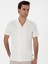 Erkek Ekru Regular Fit Apaş Yaka Örme Gömlek 50306018-VR019 3