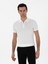 Erkek Ekru Slim Fit Fermuarlı Polo Yaka Triko T-Shirt 50300834-VR019 1