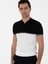 Erkek Siyah Slim Fit Apaş Yaka Triko T-Shirt 50300787-VR046 3