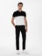 Erkek Siyah Slim Fit Apaş Yaka Triko T-Shirt 50300787-VR046 4
