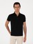 Erkek Siyah Slim Fit %100 Pamuk Polo Yaka T-Shirt 50300690-VR046 1