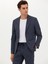 Erkek Lacivert Slim Fit Keten Karışımlı Ceket 50270503-VR033 2