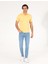 Erkek Açık Sarı Polo Yaka Slim Fit Basic Merserize T-Shirt 50265364-VR004 4