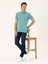 Erkek Mint Melanj Slim Fit Polo Yaka Merserize T-Shirt 50284769-VR176 4