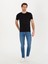 Erkek Siyah Bisiklet Yaka Slim Fit T-Shirt 50266621-VR046 1