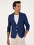 Erkek Mavi Slim Fit Keten Karışımlı Ceket 50264777-VR028 3