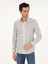 Erkek Gri Slim Fit Çizgili Pamuk Gömlek 50291351-VR024 1