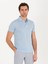 Erkek Buz Mavisi Polo Yaka Slim Fit Basic Merserize T-Shirt 50267665-VR095 1