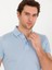 Erkek Buz Mavisi Polo Yaka Slim Fit Basic Merserize T-Shirt 50267665-VR095 2