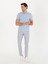 Erkek Buz Mavisi Polo Yaka Slim Fit Basic Merserize T-Shirt 50267665-VR095 4