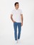 Erkek Beyaz Slim Fit Polo Yaka Pamuklu Basic T-Shirt 50300934-VR013 4