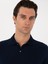 Erkek Lacivert Slim Fit Desenli Polo Yaka T-Shirt 50300721-VR033 2