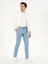 Erkek Beyaz Slim Fit Yün Keten Karışımlı Ceket 50264752-VR013 4
