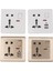 LED Işık Anahtarlı Evrensel Duvar Soketi 5 Delikli USB Duvar Prizi (Yurt Dışından) 3