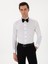 Erkek Beyaz Slim Fit Pamuk Karışımlı Manşetli Smokin Gömlek 50304049-VR013 1