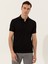 Erkek Siyah Polo Yaka Slim Fit Basic Merserize T-Shirt 50251826-VR046 3