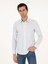 Erkek Mavi Slim Fit %100 Pamuk Çizgili Gömlek 50291351-VR036 3