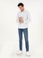 Erkek Mavi Slim Fit %100 Pamuk Çizgili Gömlek 50291351-VR036 4