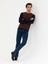 Erkek Lacivert Slim Fit Bisiklet Yaka Triko Kazak 50234963-VR033 4