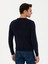Erkek Lacivert Slim Fit Bisiklet Yaka Triko Kazak 50234963-VR033 5