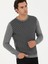 Erkek Gri Slim Fit Bisiklet Yaka Triko Kazak 50234963-VR024 3