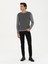 Erkek Gri Slim Fit Bisiklet Yaka Triko Kazak 50234963-VR024 4