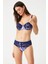 Vıolın Degrade Desenli Straplez Bikini 1