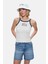 Palmer Kemik Rengi Askılı Nakışlı Standard Fit Kadın Crop 1