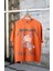 Metallica Damage Tour 1986 Oversize Unisex Turuncu T-Shirt 2
