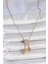 316L Çelik Gold Renk Sallantı Zirkon Taşlı Mor Taşlı Ayıcık Figür Charm Kadın Kolye - TJ-BKO10098 2