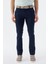Ekstra Slim Fit Yan Cepli Erkek Lacivert Spor Pantolon 2