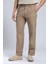 Matteo Erkek %100 Pamuk Dokuma Pantolon Camel 3