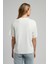 Karbe Kadın %100 Pamuk O Yaka T-Shirt Ekru-K 3