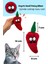 Hışırtı Sesli Kedi Oyuncak Seti (2’li) – Peluş Patlıcan & Biber Catnipli Kedi Oyuncakları 2
