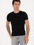 Erkek Siyah Slim Fit Bisiklet Yaka Triko T-Shirt 50267842-VR046 1