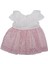 Kız Bebek Ekru Pembe Güpürlü Elbise - 1013993 2